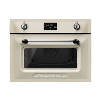 SMEG KOMPAKT KOMBINÁLT MIKROHULLÁMÚ SÜTŐ, Victoria design, Galileo, 45 cm, ES LCD, bézs
