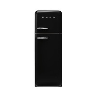 Smeg Kombinált hűtő és fagyasztó, retro design, 60,1x172 cm, jobbos, fekete