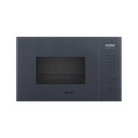 Smeg Mikrohullámú sütő, Linea design, beépíthető, 25 liter, neptune szürke üveg