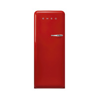Smeg Kombinált hűtő és fagyasztó, retro design, 60,1x150 cm, balos, piros