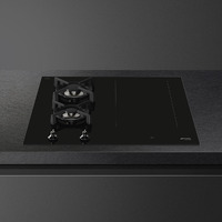 SMEG kombinált főzőlap, Universal design, ultra-lapos, 60 cm, 4 főzőzóna, 9 fokozat, érintőszenzoros, keret nélküli üveg