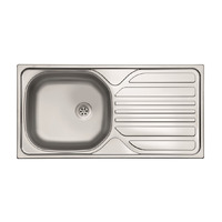 EVIDO BASIC roszdamentes mosogató, csepegtető, 86x43,5 cm, 1 1/2