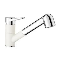 Blanco Wega-S II fehér/króm mosogató csaptelep kihúzható zuhanyfejjel
