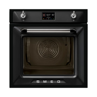 SMEG KOMBINÁLT PIROLITIKUS SÜTŐ, GŐZFUNKCIÓVAL, Victoria design, Galileo, 60 cm, ES LCD, fekete