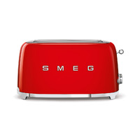 Smeg Kenyérpirító, 50-es évek retro design, 4 szeletes, piros