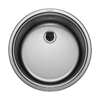 BLANCO RONDOSOL mosogatótálca, fényezett rozsdamentes acél, excenter nélkül, 1 1/2