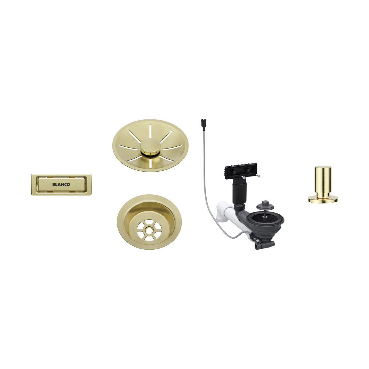 BLANCO lefolyó szett 1x3,5'' InFino satin gold excenterrel