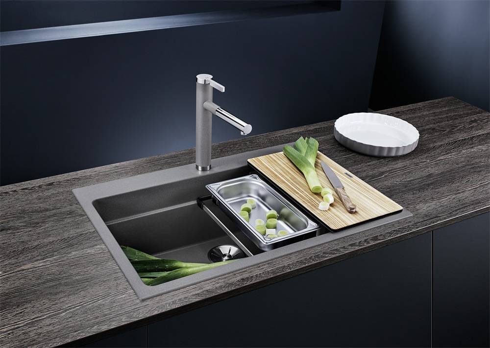 BLANCO ETAGON 6 Silgranit mosogatótálca, palaszürke, lefolyó nélkül