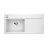 Blanco Zenar XL 6 S mosogatótálca, fehér, baloldali főmedencével, tartozék nélkül, excenterrel