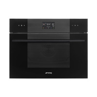 SMEG KOMPAKT KOMBINÁLT GŐZSÜTŐ, Linea design, Galileo, 45 cm, ES LCD, mélyfekete üveg