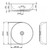 Arezzo Design LORCA pultra ültethető mosdó 42x42cm matt ezüstszürke