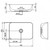 Arezzo Design RENI pultra ültethető mosdó 46x33cm, matt antracit