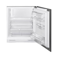 Smeg Munkalap alá beépíthető hűtő és fagyasztó, Universal design, 60x82-87 cm, jobb oldali pántok, fehér