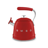 Smeg Vízforraló teáskanna, 50-es évek retro design, síppal, piros